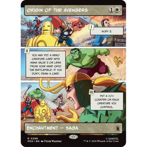 MSH 298 复仇者起源 Origin of the Avengers 万智牌 闪 漫画 R
