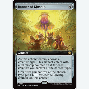 【聚点】万智牌 FDN 亲缘旗 R 闪 扩画