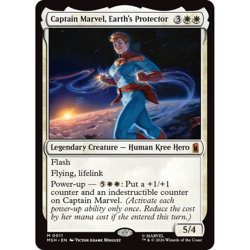MSH 11 地球保护者惊奇队长 Captain Marvel  万智牌 闪 M