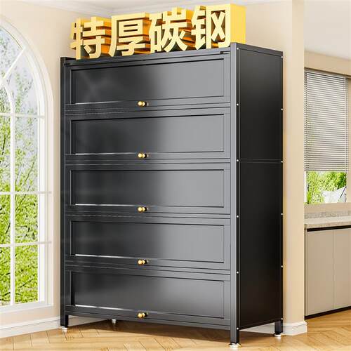 钢制鞋架家用门口多层置物架入户玄关柜大容量落地防尘鞋柜收纳柜