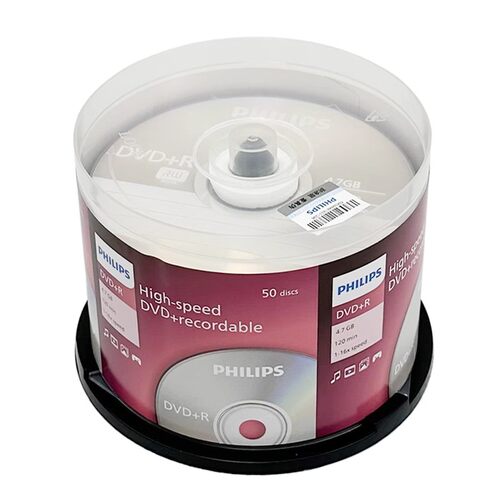 PHILIPS飞利浦16XDVD+R-RDVD光盘50片装空白光碟DVD刻录光盘