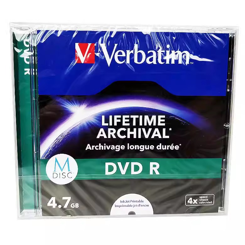 包邮威宝M-Disc千年光盘DVD4.7G  BD-R25G  BD-R100G可打印档案
