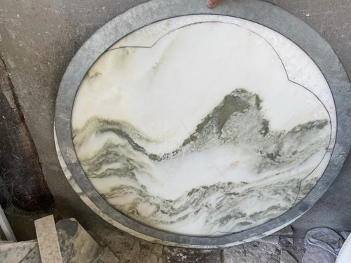 云南大理石 山水画天然 老矿石画 精品云石片微信18567285516