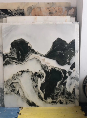 云南大理石山水画 屏风 桌面 床 办公桌 茶几装饰片微信185672855