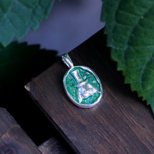 纯银 高温珐琅 美刀配色 兔子吊坠 身境饰物‖兔子商人‖原创设计