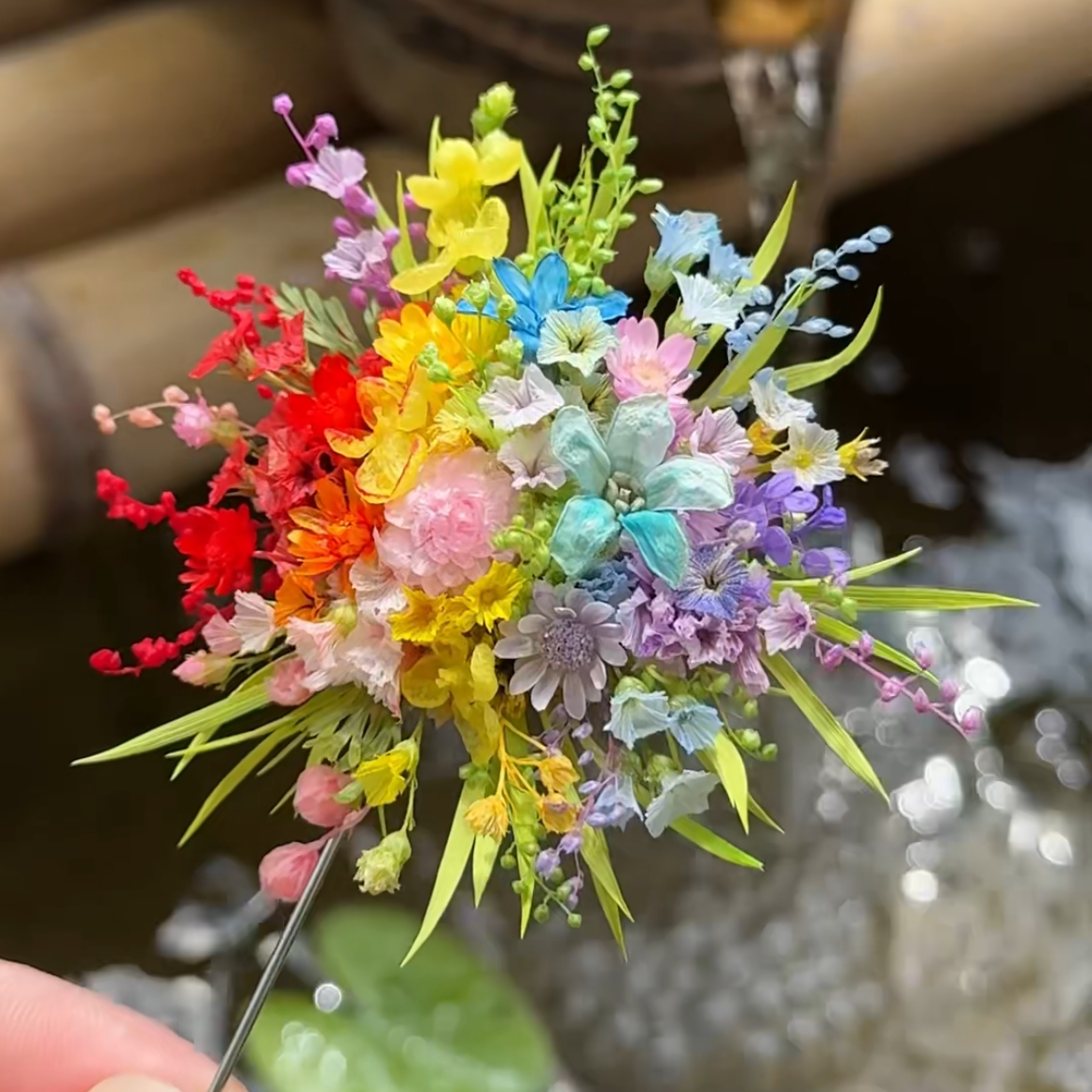 馨缘枝造原创设计手作植物永生花胸针发夹毕业季礼物饰品婚礼胸花图片