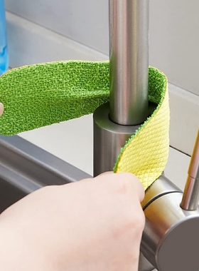 日本单水龙头百洁布懒人厨房清洁巾双面清洁布家务除垢去污T52