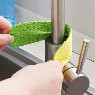 日本单水龙头百洁布懒人厨房清洁巾双面清洁布家务除垢去污T52