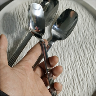 姨家 加厚304不锈钢方勺调羹汤匙饭勺子西餐勺咖啡勺P51 同款