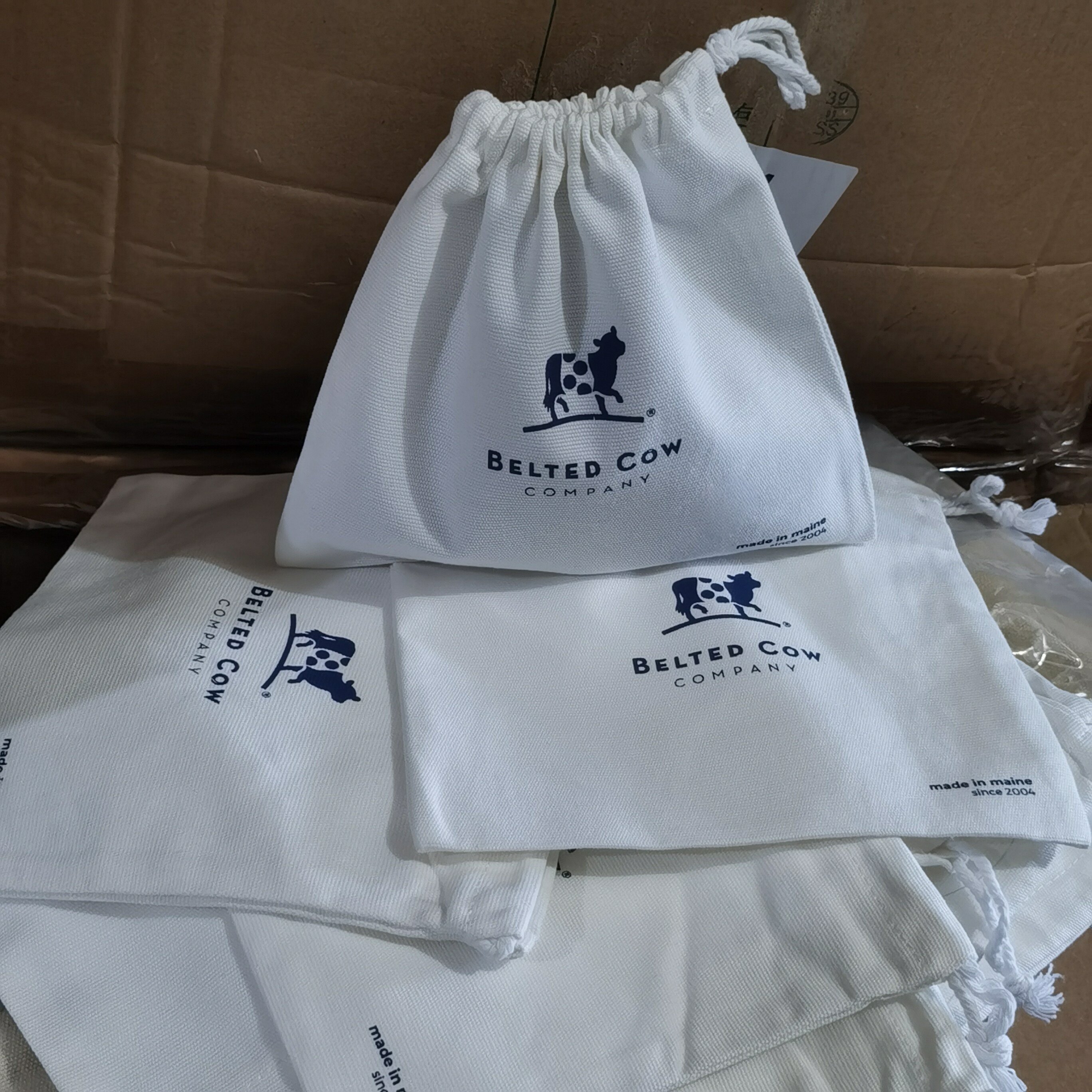 质量很好白色小帆布袋布束口抽绳袋收纳袋旅行分类收纳19.5*18㎝图片