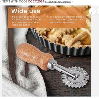 外单加厚家用不锈钢披萨滚刀轮刀多功能切面DIY烘培工具介饼器Q43