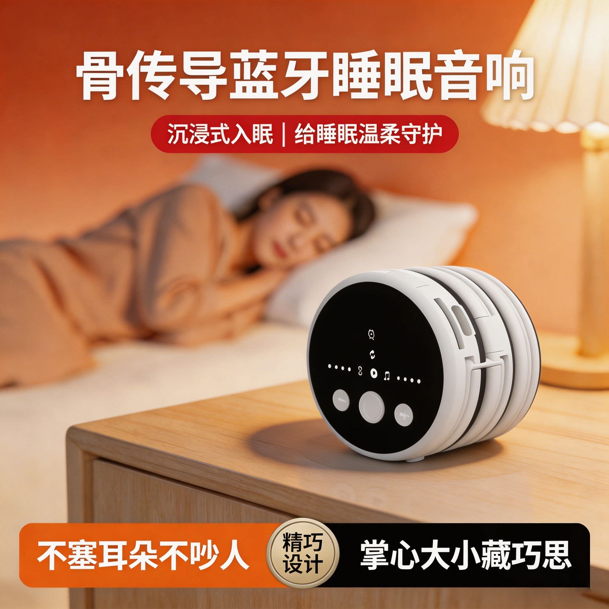 骨传导蓝牙睡眠音响枕下助眠神器