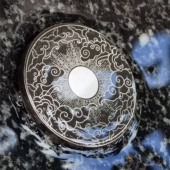 定制钛合金吊坠圆形日月星辰阴阳八卦决策币钥匙扣挂件手把件订制