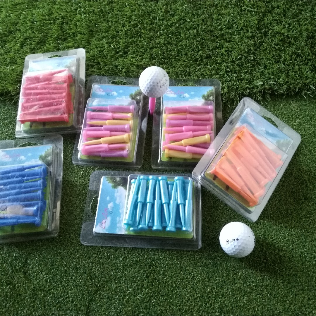 包邮高尔夫球场用塑料限位球托木制长短尺寸限位球梯golf下场配件