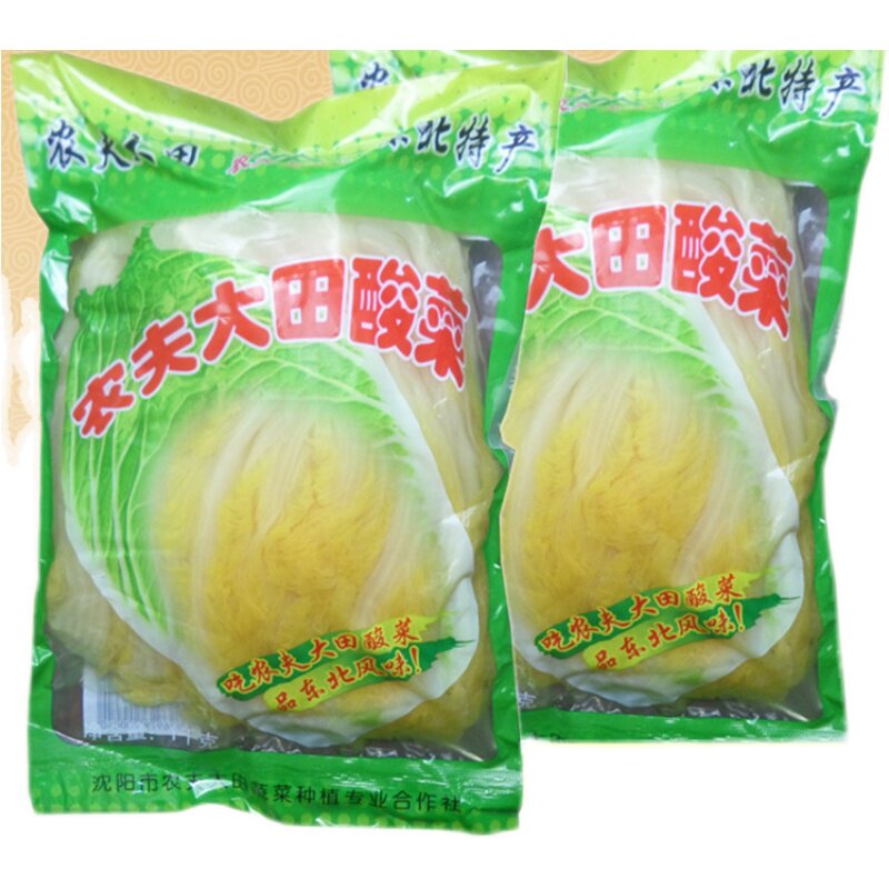 东北农夫大田整颗酸菜酸白菜炖粉条炖肉袋装酸菜1000g*4袋包邮