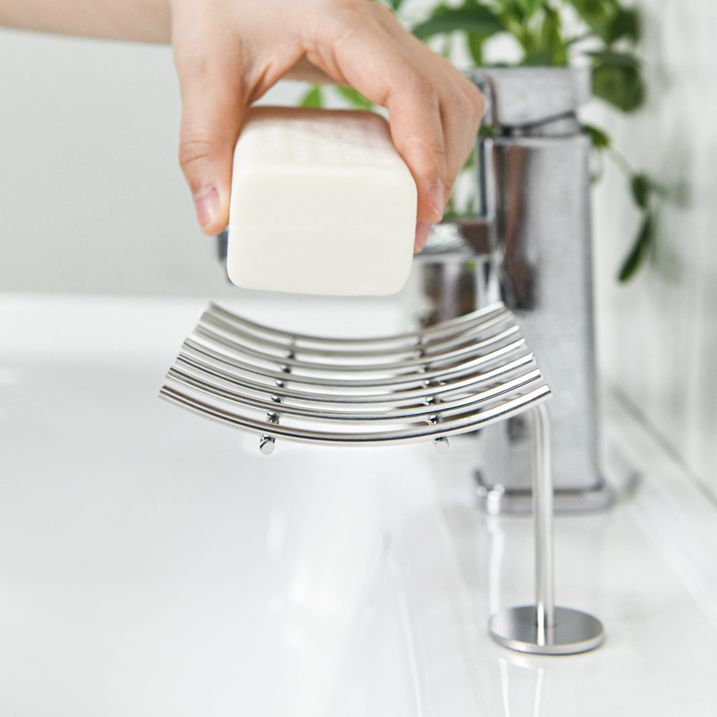304不锈钢线艺肥皂架简约