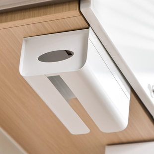 厨房用抽纸盒悬挂式卫生间洗脸面巾壁挂收纳桌下餐巾纸置物架倒挂