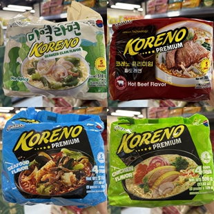 香港代购KORENO韩式辣牛肉面/辣泡菜面/辣海鲜面速食面方便面