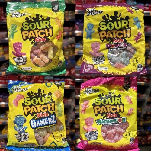 香港代购澳大利亚SOUR  PATCH 小人酸甜果汁软糖/草莓西瓜味190g