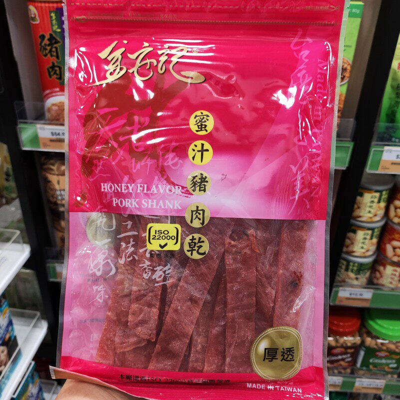 香港代购台湾金安记蜜汁猪肉干150g进口肉脯肉干即食熟食休闲零食