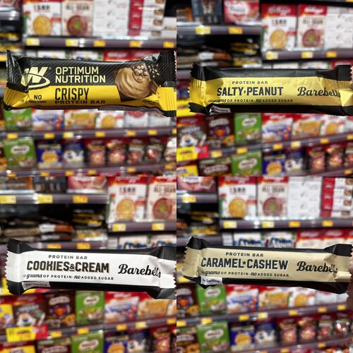 香港代购BAREBELLS奶油曲奇/咸花生味/焦糖腰果/焦糖巧克力蛋白棒