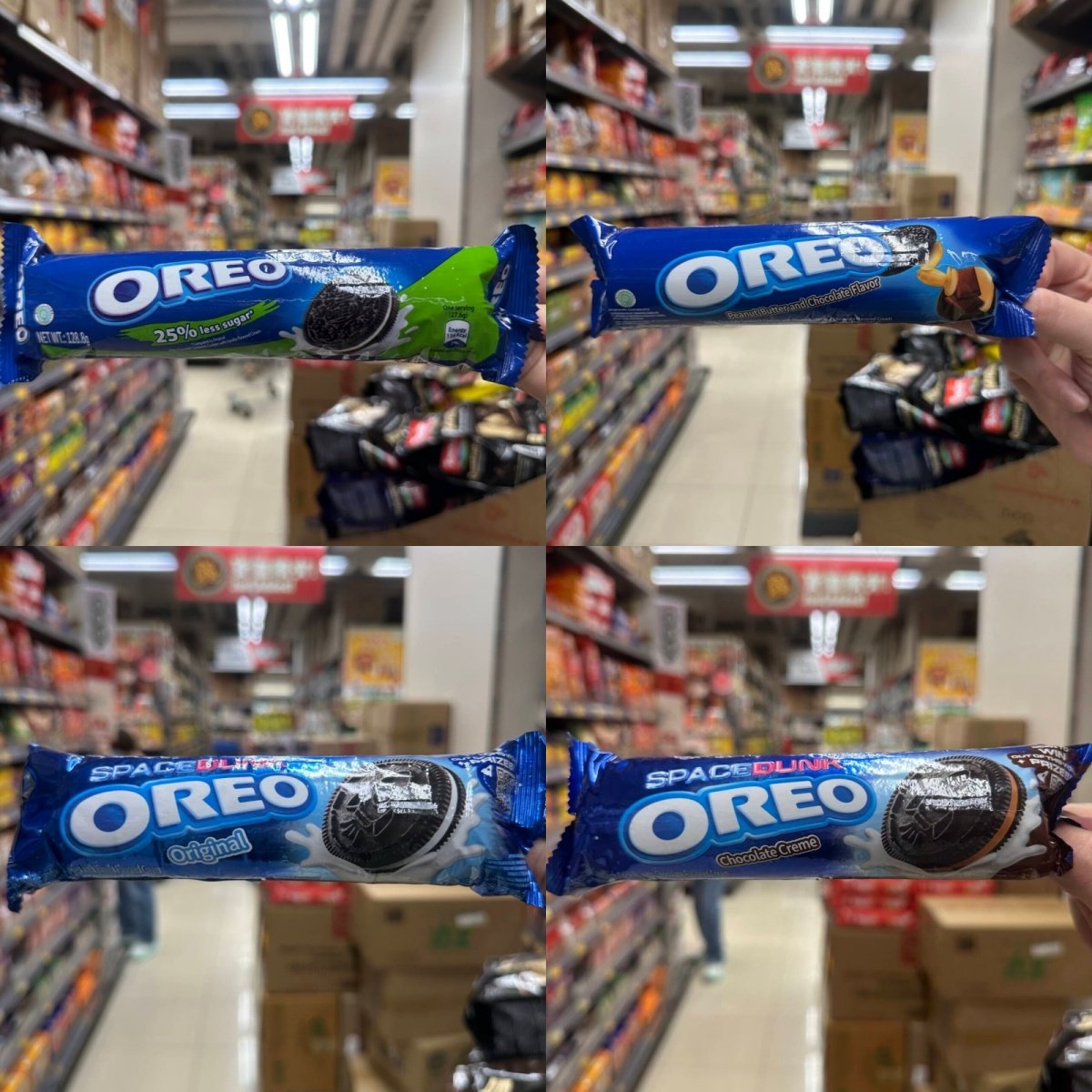 香港代购进口奥利奥曲奇夹心饼干黑白巧克力网红休闲零食