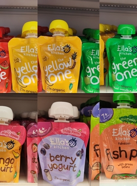 香港Ella's Kitchen艾拉的厨房婴儿有机混合水果泥宝宝酸奶6个月+