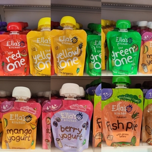 香港Ella's Kitchen艾拉的厨房婴儿有机混合水果泥宝宝酸奶6个月+