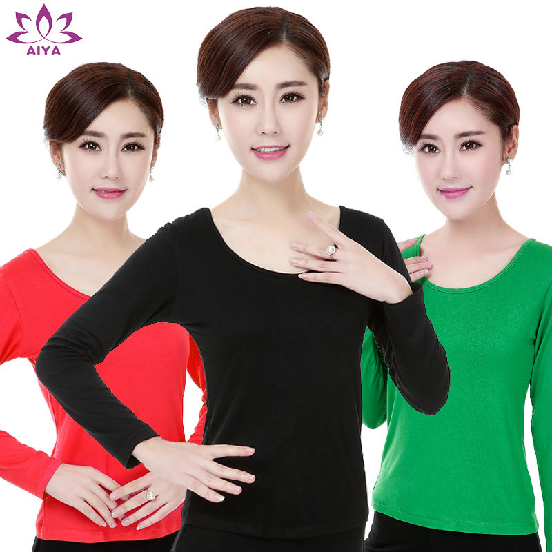 春秋新款圆领短袖练功服女广场舞