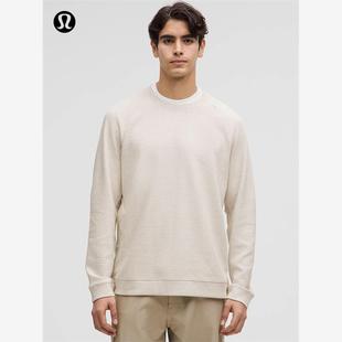 Textured男士双面针织棉混纺圆领卫衣丨lululemon丨LM3EOXS