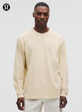 Heavyweight 男士棉质针织长袖 T 恤 *Wash丨lululemon丨LM3FKES