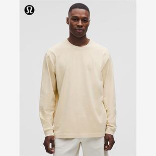 Heavyweight 男士棉质针织长袖 T 恤 *Wash丨lululemon丨LM3FKES