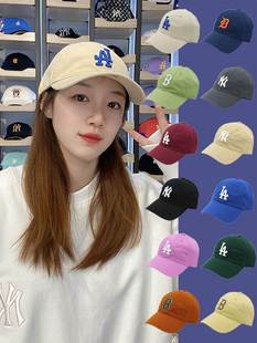 CP66 韩国MLB帽子中标棒球帽NY洋基队男女软顶遮阳LA鸭舌帽春新款