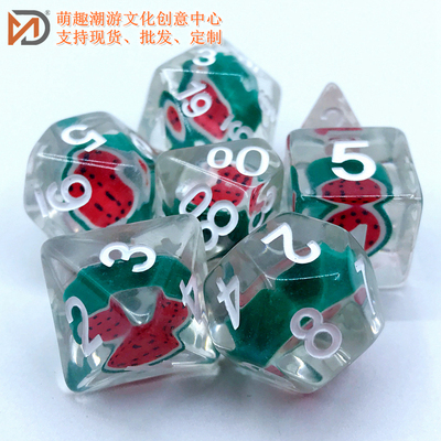 水果内芯多面骰子数字骰子桌游