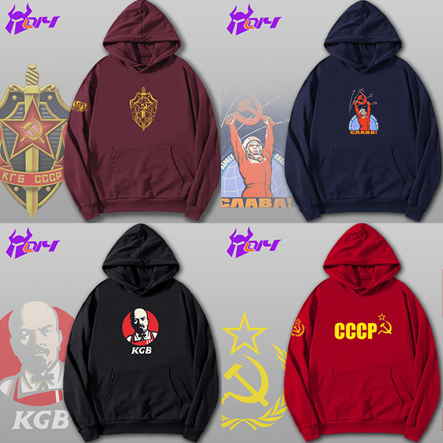 CCCP苏联地图克格勃KGB加加林航天男女卫衣