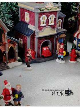 老式陶瓷房子教堂微缩街景摆件