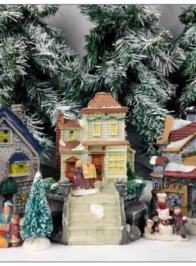 外贸出口欧洲小镇老式别墅树脂