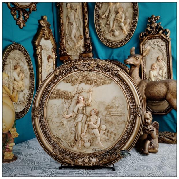 浮雕装饰画外贸古典树脂