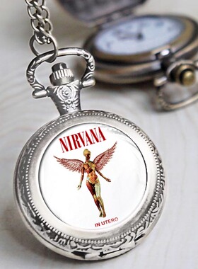 NIRVANA Nevermind 涅槃摇滚乐队巡演周边学生链表礼物表怀表