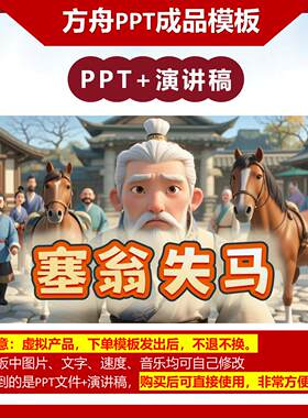 A-0019   《塞翁失马》成语故事PPT模板