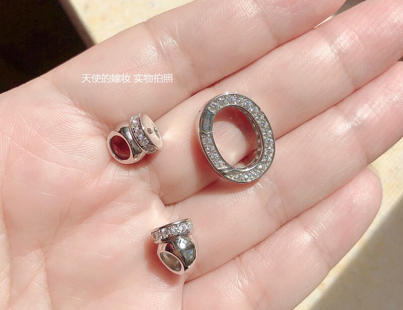 HIGH-END JEWELRY BUCKLE PEARL BUCKLE  GOLD-PLATED MICRO-SET DIAMOND CONNECTING BUCKLE DIY ACCESSORIES VERSATILE LARGE CONNECTING BUCKLE