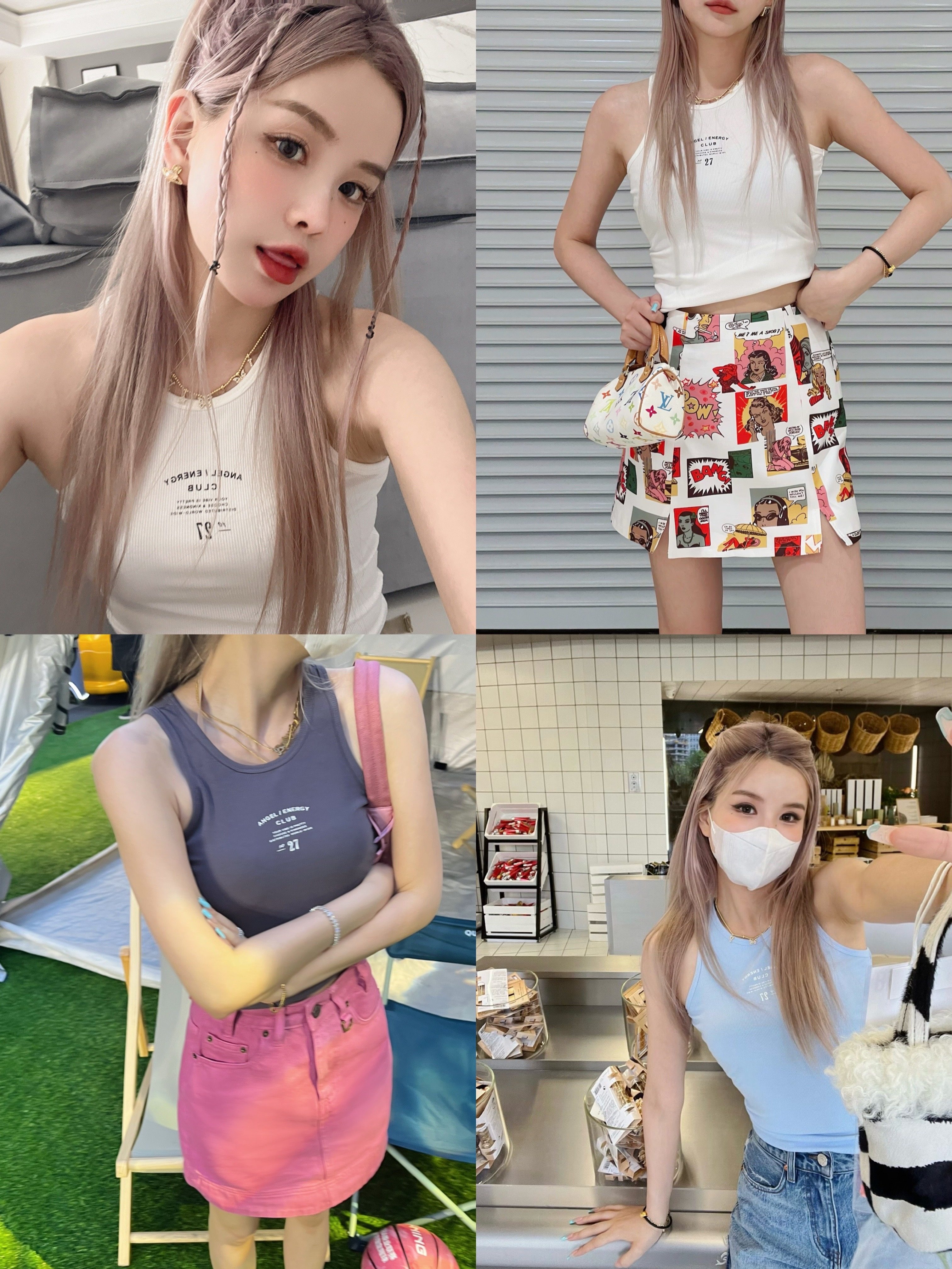 mungs1027「angel energy」原创ins风挖肩弹力针织内搭 外穿背心