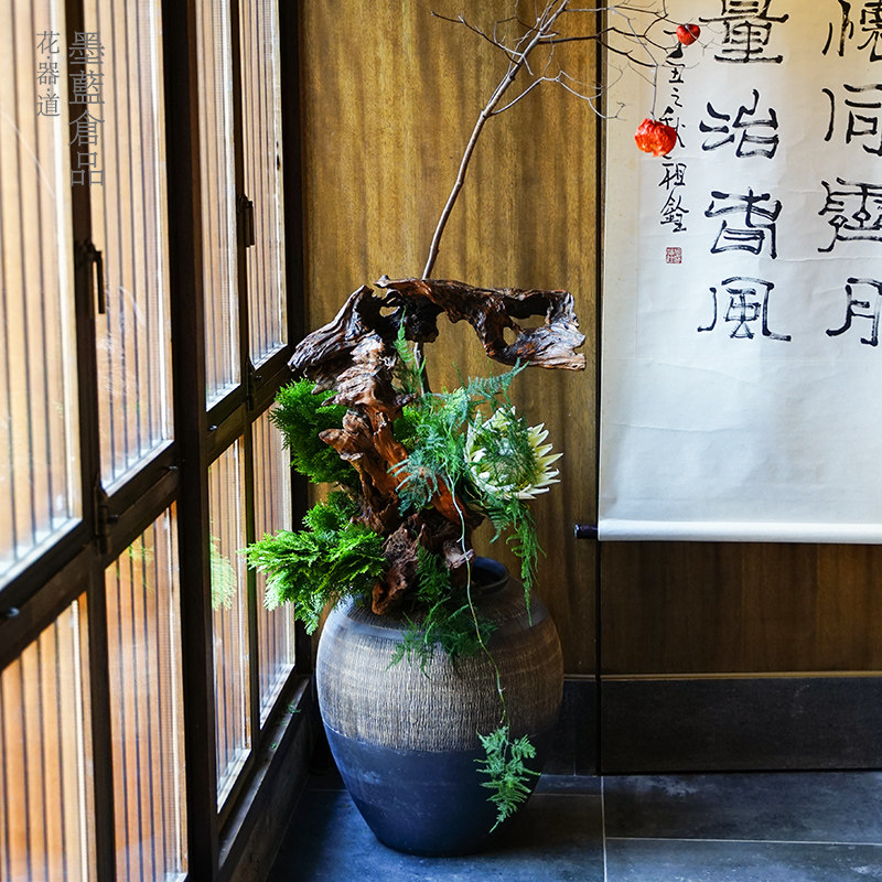 景观木 自然风化枯木艺术造型木根 客厅玄关餐厅特大装饰木摆件