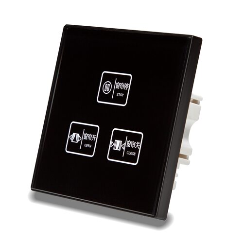艾酷智能3路触摸开关钢化玻璃面板远程433RS485 LORA WiFi ZigBee