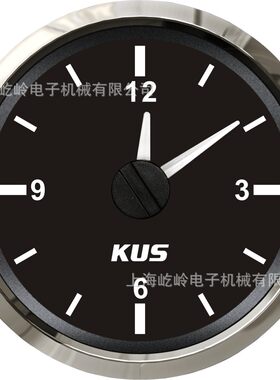 KUS时间表时钟表 12/24V 船用车用房车通用 白色/黑色