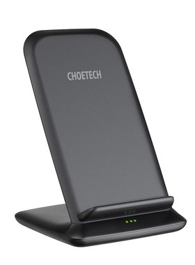 CHOETECH  双线圈薄桌面快充手机支架 立式无线充电器