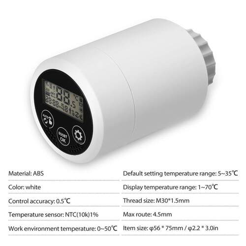 涂鸦zigBee温控器微型散热器阀门控制器智能智能暖气片阀语音控制