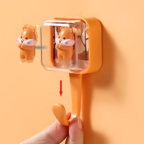 米木免打孔卡通挂钩收纳