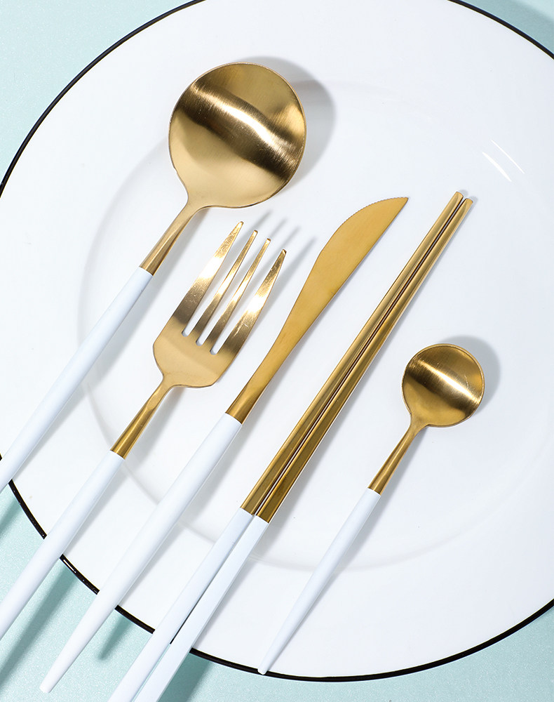 合集ins风304不锈钢餐具