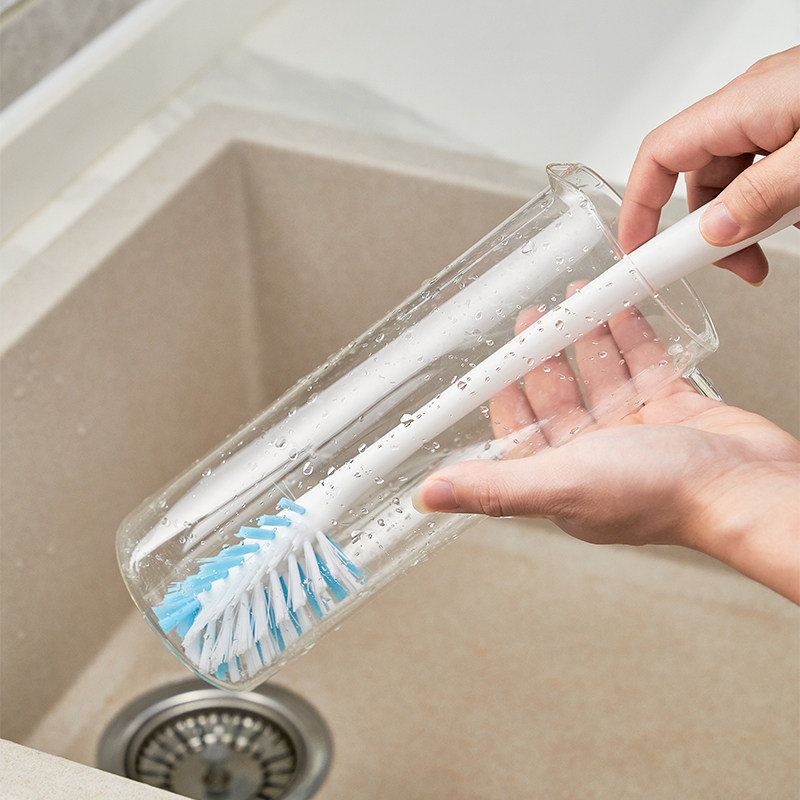 KM.5197.日式水壶清洁刷发散刷毛能特别清理瓶底の杯刷/瓶刷 米木